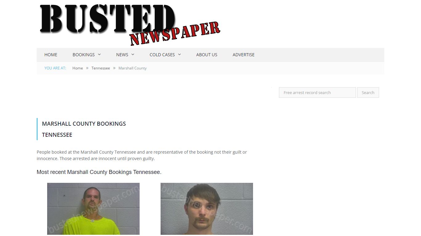 Marshall County, TN Mugshots - BUSTEDNEWSPAPER.COM