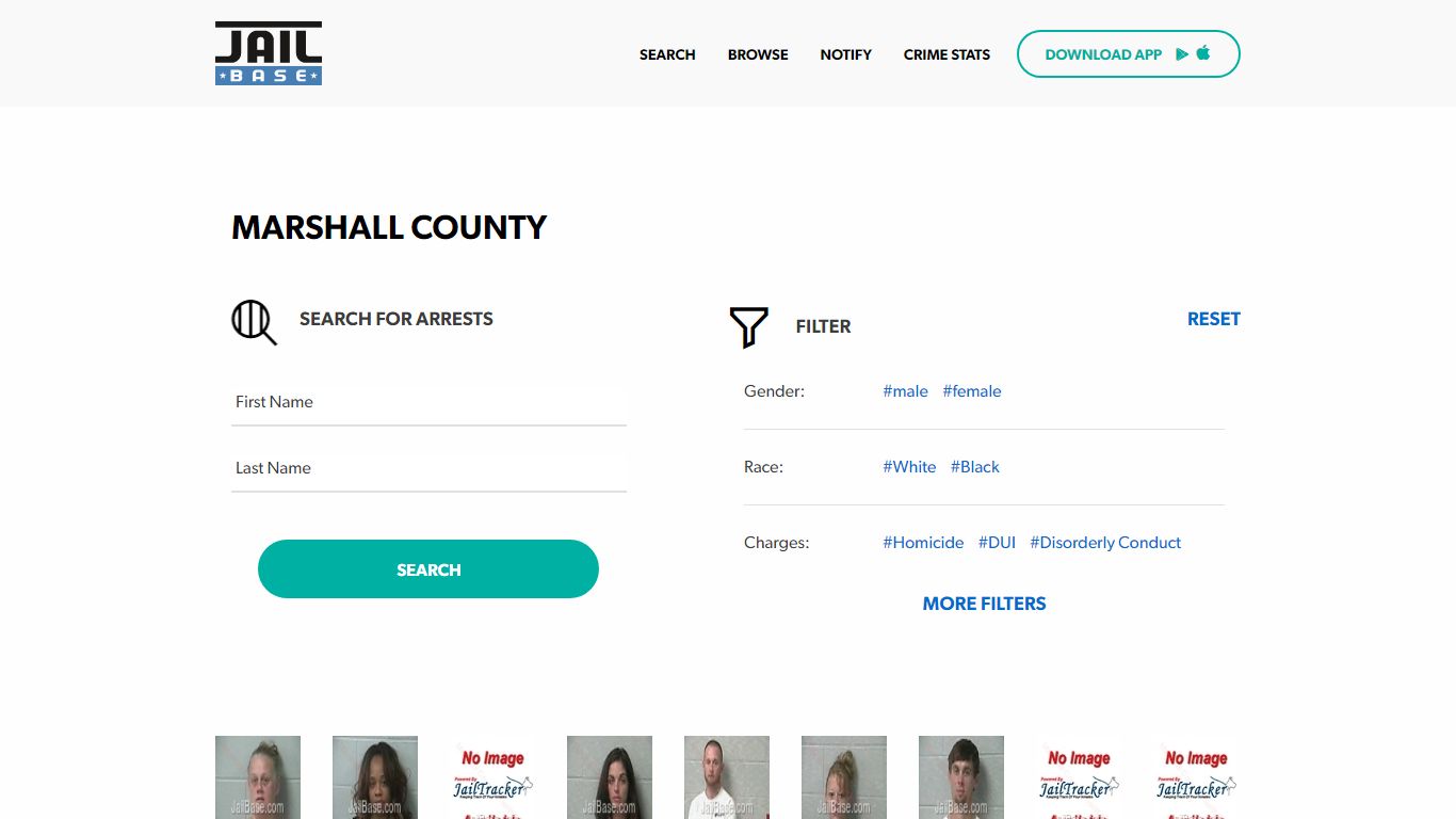 Marshall County Jail Inmate Search and Mugshots | JailBase